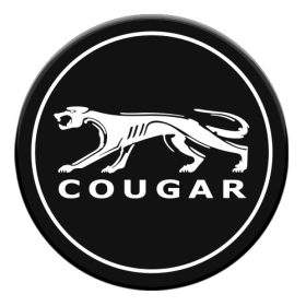 Classic Cougar Oil Breather Cap Cover/Classic Cougar Radiator Cap Cover (11-Cougar-Black-Circle)