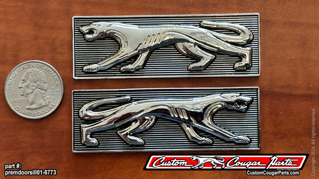 Cougar Cat Logo - Door Sill Plate / Scuff Plate Emblems (includes Left & Right) premdoorsill01-6773