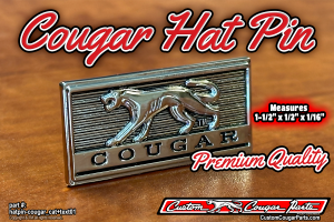 Cougar Cat Hat Pin Collectible (Official Cougar brand): Walking Cougar Logo with Cougar Text Logo (item #: hatpin-cougar_cat+text01)