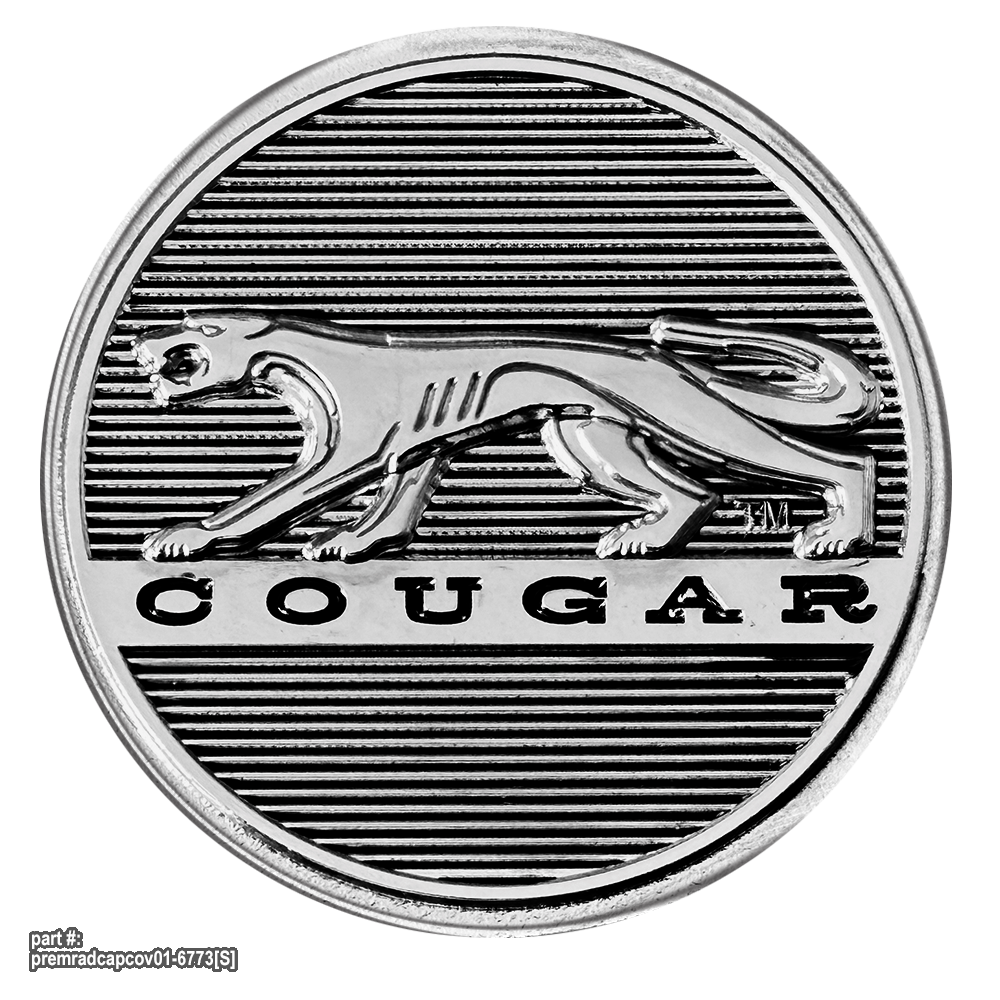 PREMIUM Cougar Oil Breather Filler Cap Emblem/ Radiator Emblem (premradcapcov01-6773[S])
