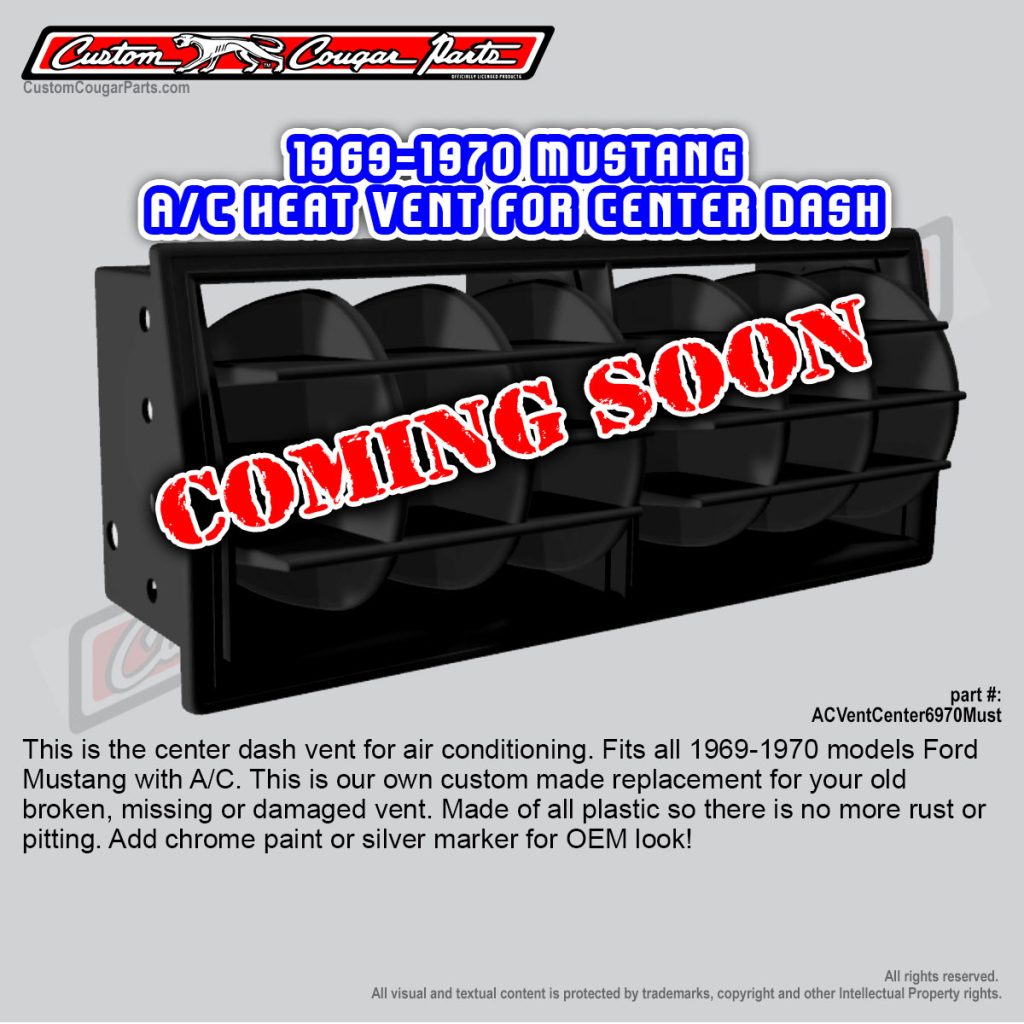 1969-1970 Mustang AC Heat Center Vent