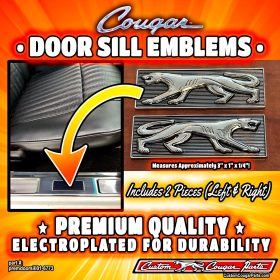 Mercury Cougar Door Sill Plates (for All Years, Makes and Models from 1967-1973)